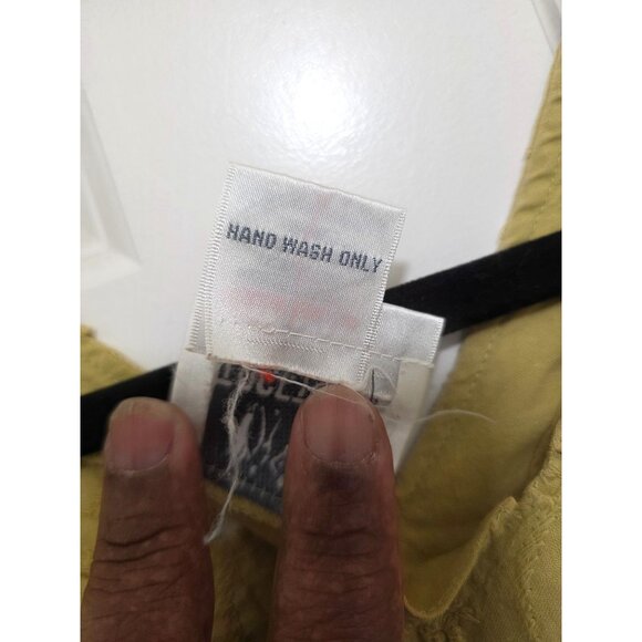 Together Yellow Eyelet Button-Front Sleeveless Crop Top Size 2 100% Cotton Women - Picture 7 of 7